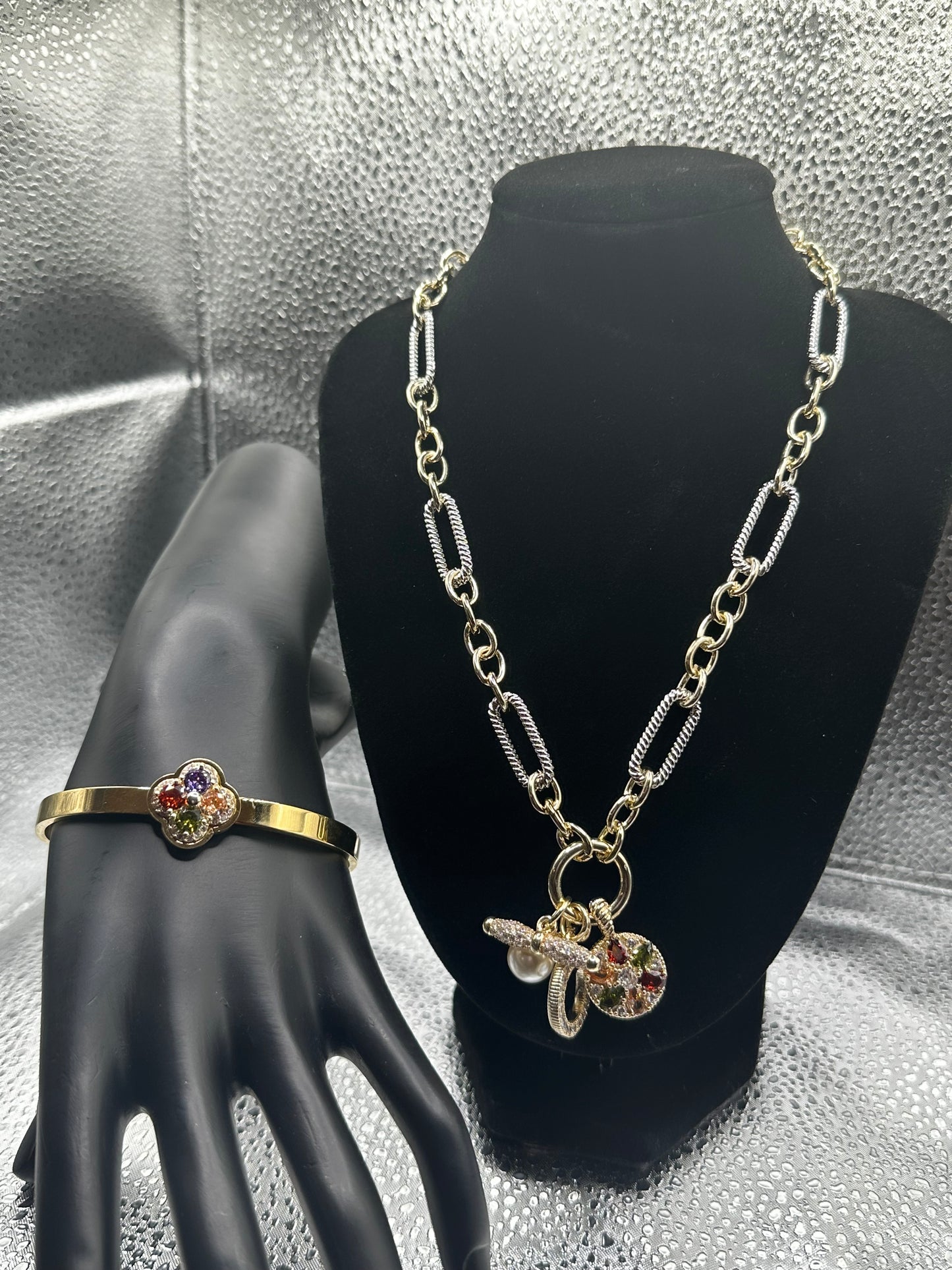 Gold & Silver Pendant Necklace