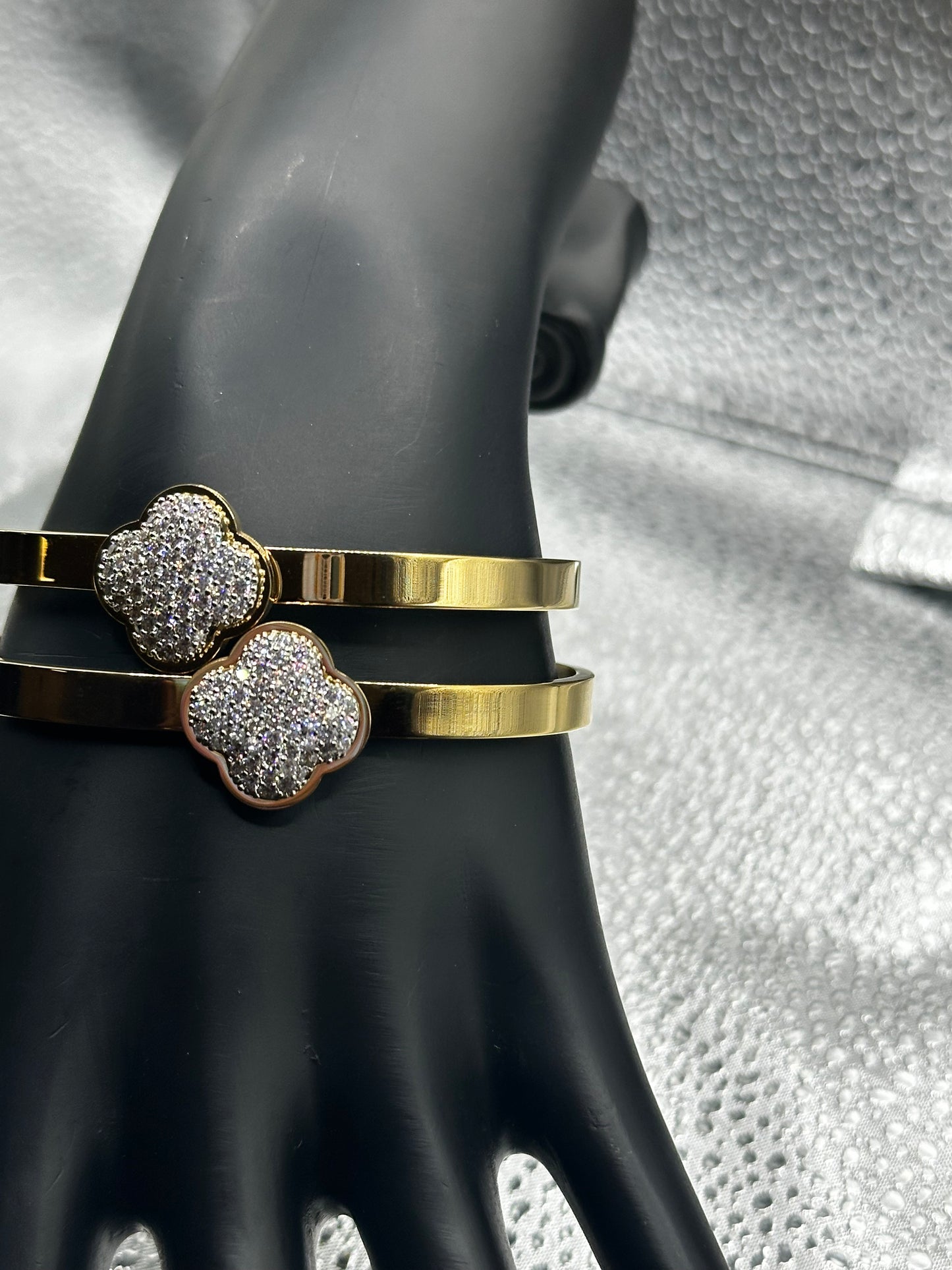 Gold Studded Clover Bracelet
