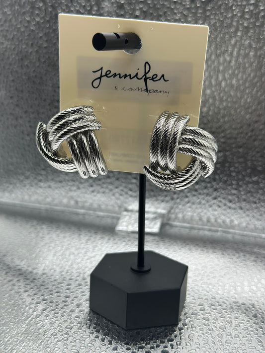 Knot Earrings Sterling Silver