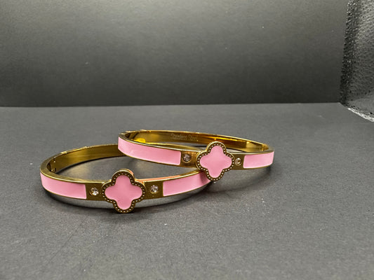 Pink Clover Bracelet