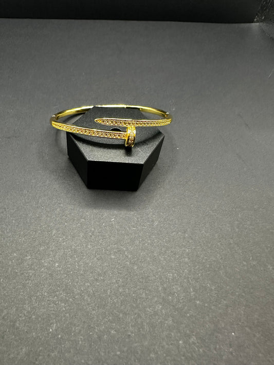 Gold Nail Bracelet